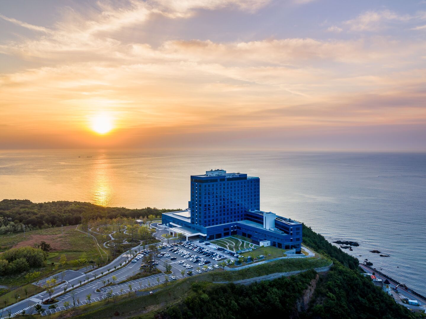 호텔 탑스텐 강릉, 노을 지는 항공뷰