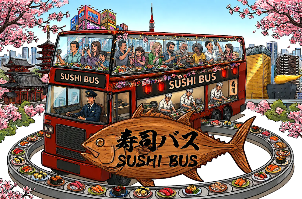 SUSHI BUS 소개 일러스트